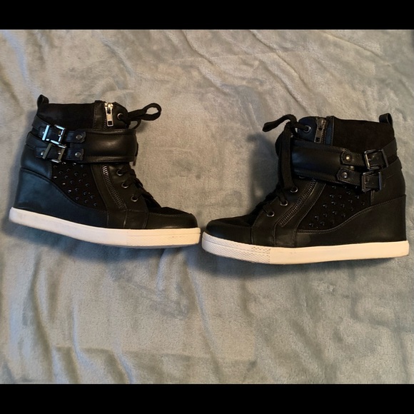 wide width wedge sneakers